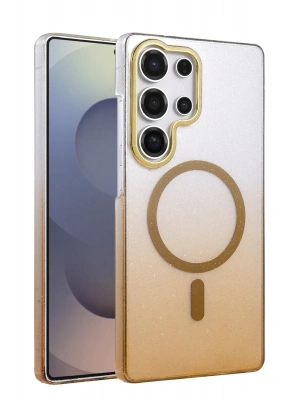 Newface Samsung Galaxy S24 Ultra Glossy Magsafe Kapak - Çöl Titanyum