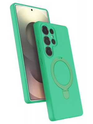 Newface Samsung Galaxy S24 Ultra Regal Magsafe Standlı Kapak - Yeşil