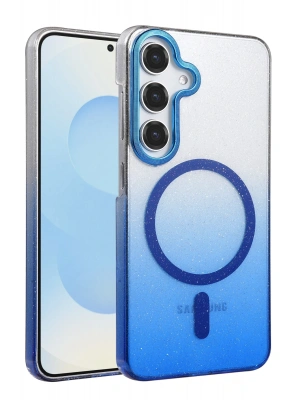Newface Samsung Galaxy S25 Glossy Magsafe Kapak - Mavi