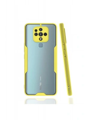 Newface Tecno Camon 16 Kılıf Platin Silikon - Sarı