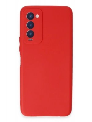Newface Tecno Camon 18 Kılıf First Silikon - Kırmızı