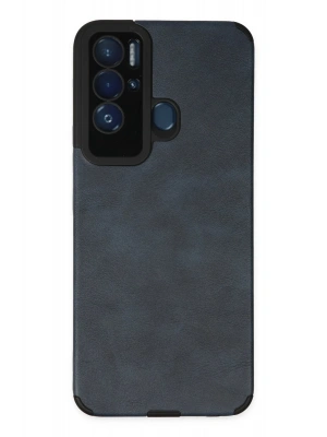 Newface Tecno Pova Neo Kılıf Loop Deri Silikon - Lacivert