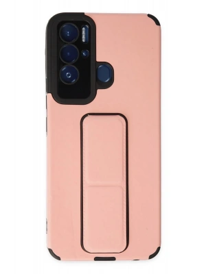 Newface Tecno Pova Neo Kılıf Mega Standlı Silikon - Pudra