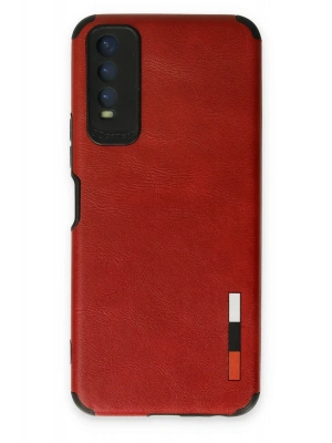 Newface Vivo Y11S Kılıf Loop Deri Silikon - Kırmızı