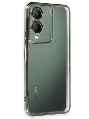 Newface Vivo Y17S Kılıf Razer Lensli Silikon - Yeşil