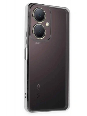 Newface Vivo Y27 Kılıf Razer Lensli Silikon - Gümüş