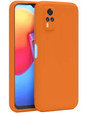 Newface Vivo Y53S Kılıf Nano içi Kadife Silikon - Turuncu