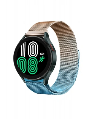 Newface Watch 20mm Metal Mıknatıslı Kordon - Metalik Gold-Mavi