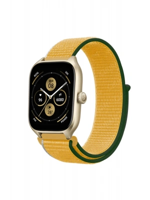 Newface Watch 22mm Hasırlı Cırtcırtlı Kordon - Sarı