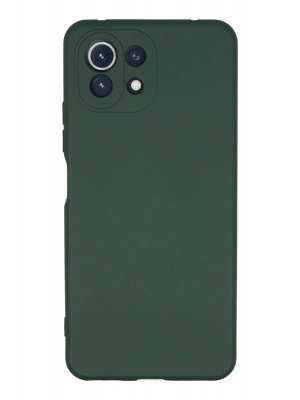 Newface Xiaomi Mİ 11 Lite Kılıf Nano içi Kadife Silikon - Koyu Yeşil