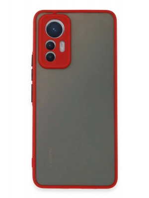 Newface Xiaomi Mi 12 Lite Kılıf Montreal Silikon Kapak - Kırmızı