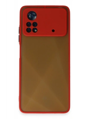 Newface Xiaomi Poco X4 Pro 5G Kılıf Montreal Silikon Kapak - Kırmızı