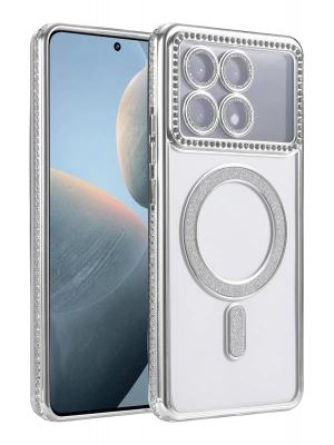 Newface Xiaomi Poco X6 Pro Joke Simli Magneticsafe Kılıf - Gümüş