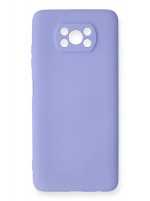 Newface Xiaomi Pocophone X3 Kılıf Nano içi Kadife Silikon - Lila