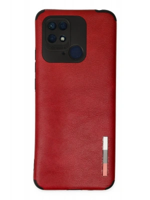 Newface Xiaomi Redmi 10C Kılıf Loop Deri Silikon - Kırmızı