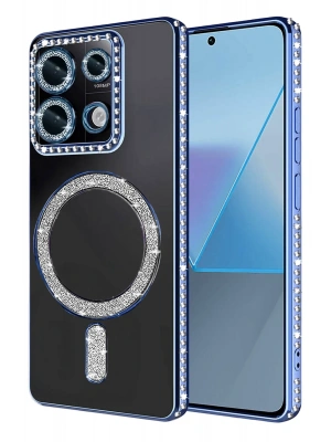 Newface Xiaomi Redmi 13C Joke Simli Magneticsafe Kılıf - Mavi