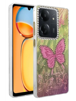 Newface Xiaomi Redmi 13C Kılıf Blade Aynalı Desenli Kapak - Desen 5