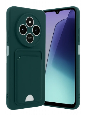 Newface Xiaomi Redmi 14C Kelvin Kartvizitli Silikon - Koyu Yeşil