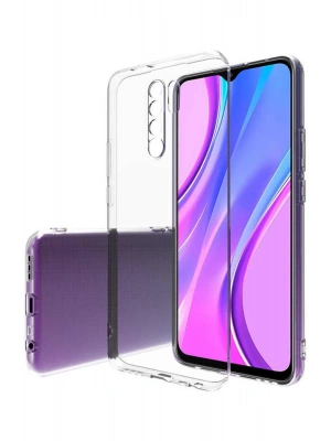 Newface Xiaomi Redmi 9 Kılıf Lüx Şeffaf Silikon - Şeffaf