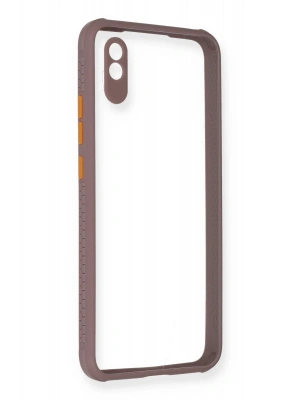 Newface Xiaomi Redmi 9A Kılıf Miami Şeffaf Silikon - Açık Mor