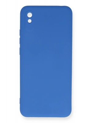 Newface Xiaomi Redmi 9A Kılıf Nano içi Kadife Silikon - Mavi