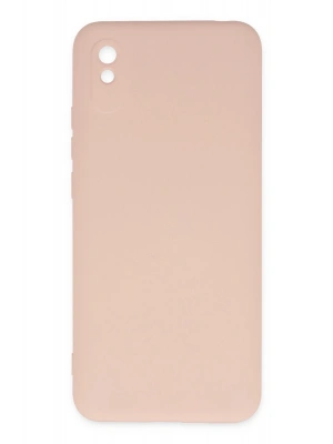 Newface Xiaomi Redmi 9A Kılıf Nano içi Kadife Silikon - Pudra