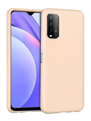 Newface Xiaomi Redmi 9T Kılıf Nano içi Kadife Silikon - Pudra