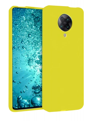 Newface Xiaomi Redmi K30 Pro Kılıf Nano içi Kadife Silikon - Sarı