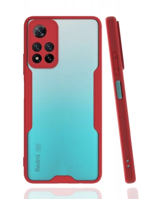 Newface Xiaomi Redmi Note 11 Pro Plus 5G Kılıf Platin Silikon - Kırmızı