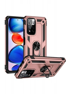 Newface Xiaomi Redmi Note 11 Pro Plus 5G Kılıf Sofya Yüzüklü Silikon Kapak - Rose