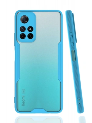 Newface Xiaomi Redmi Note 11T Kılıf Platin Silikon - Mavi