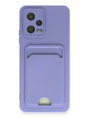 Newface Xiaomi Redmi Note 12 4G Kılıf Kelvin Kartvizitli Silikon - Lila