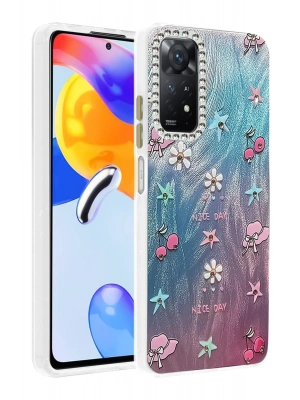 Newface Xiaomi Redmi Note 12 Pro 4G Kılıf Blade Aynalı Desenli Kapak - Desen 4