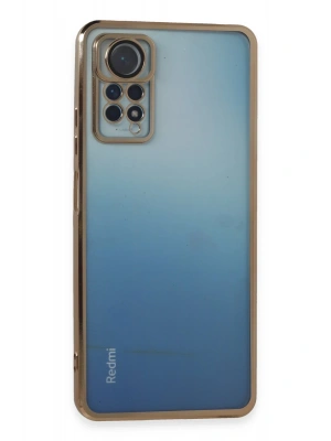 Newface Xiaomi Redmi Note 12 Pro 4G Kılıf Razer Lensli Silikon - Gold
