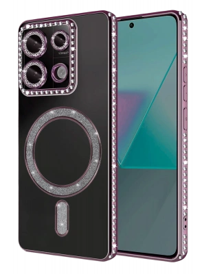 Newface Xiaomi Redmi Note 13 Pro 4G Joke Simli Magneticsafe Kılıf - Pembe