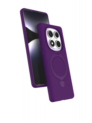 Newface Xiaomi Redmi Note 14 Pro 4G Regal Magsafe Standlı Kapak - Derin Mor