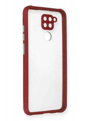 Newface Xiaomi Redmi Note 9 Kılıf Miami Şeffaf Silikon - Fuşya