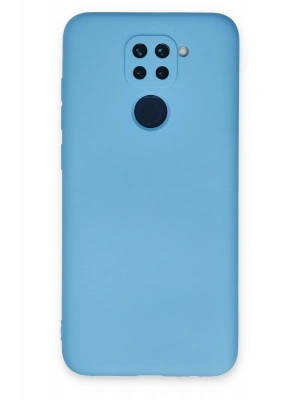 Newface Xiaomi Redmi Note 9 Kılıf Nano içi Kadife Silikon - Mavi