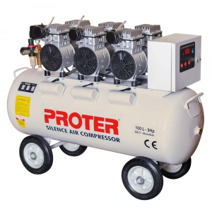 Proter PR 103 S 100 LT 3 HP Sessiz Yağsız Hava Kompresörü