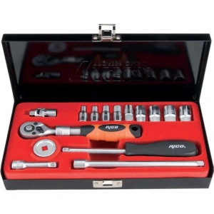 Rico 16 Parça 1/4 Lokma Seti (4-13 mm Uzatmalı Cırcır Kollu)