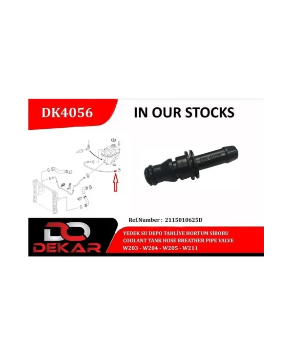 DK4056 - Hava Tahlıye Hortum Valfı Mercedes W203 W204 W205 W211 S211 C219
