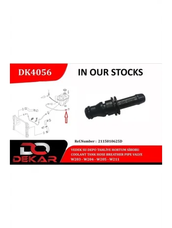 DK4056 - Hava Tahlıye Hortum Valfı Mercedes W203 W204 W205 W211 S211 C219