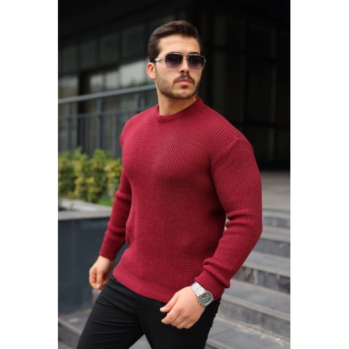 Erkek Bisiklet Yaka Örme Kazak