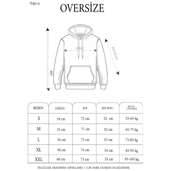 3 İplik Kapşonlu Sweatshirt Hoodie - Siyah