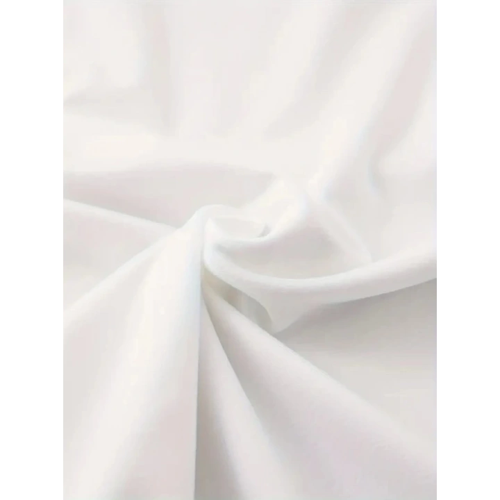 Baskılı Oversize Bisiklet Yaka T-shirt - Beyaz