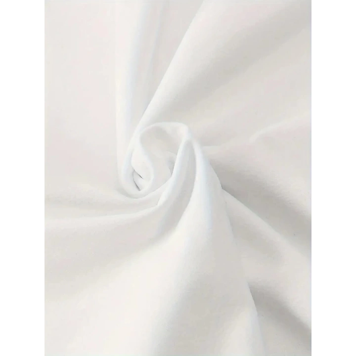 Baskılı Oversize Bisiklet Yaka T-shirt - Beyaz