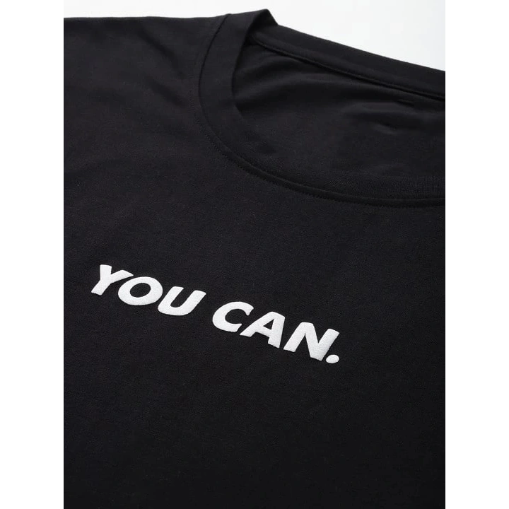 Baskılı Oversize T-shirt - Siyah