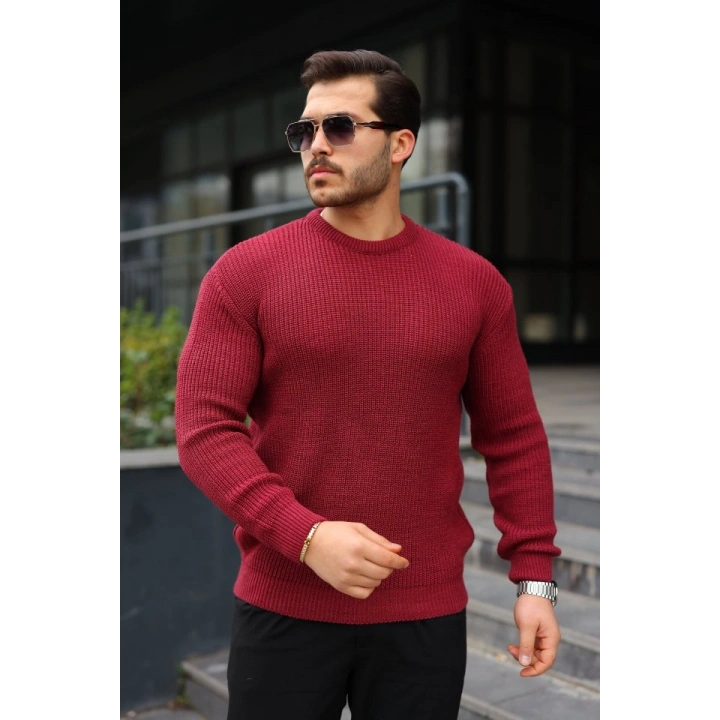 Erkek Bisiklet Yaka Örme Kazak