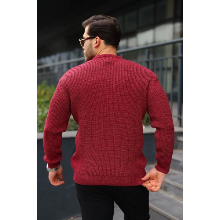 Erkek Bisiklet Yaka Örme Kazak