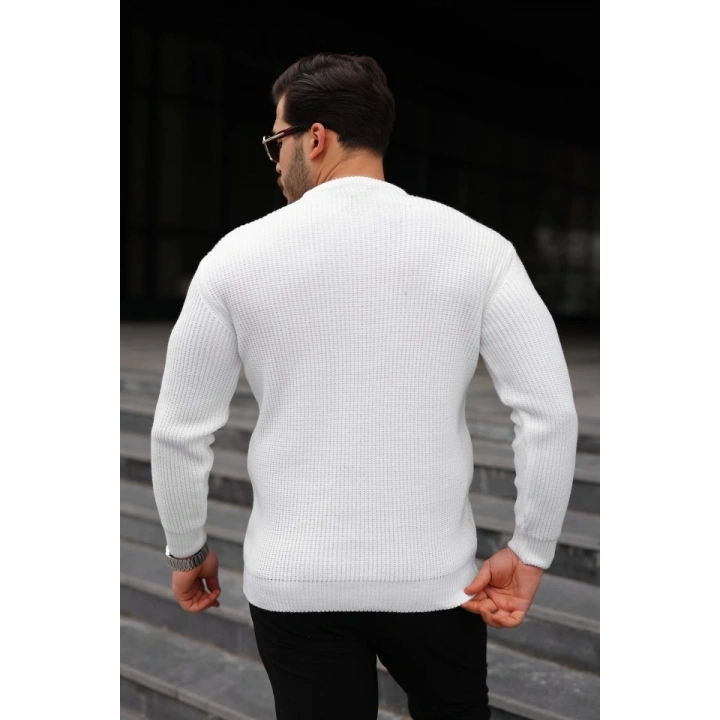 Erkek Bisiklet Yaka Örme Kazak